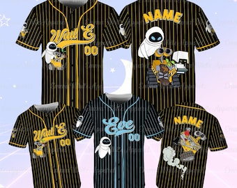 Custom Disney Wall E Characters Group Jersey, Wall E Family Matching Jersey, Disney World Trip Wall E Jersey, Disney Inspired Clothing