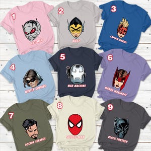Avengers All Team Shirt, Avengers Family Shirt, Disneyland Group Shirt, Avengers Birthday Shirt, Matching Superheroes Family Shirt, MTA453
