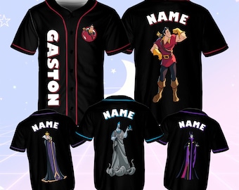 Disney Villains Baseball Jersey, Maleficent Evil Queen Ursula Cruella Jersey, Disney Villians Group Matching Shirt, Disneyland Family Shirt