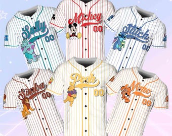 Disney Famous Characters Collection Jersey, Disney Mickey And Friends Jersey, Disney Lilo & Stitch Jersey, Disney Winnie The Pooh Jersey