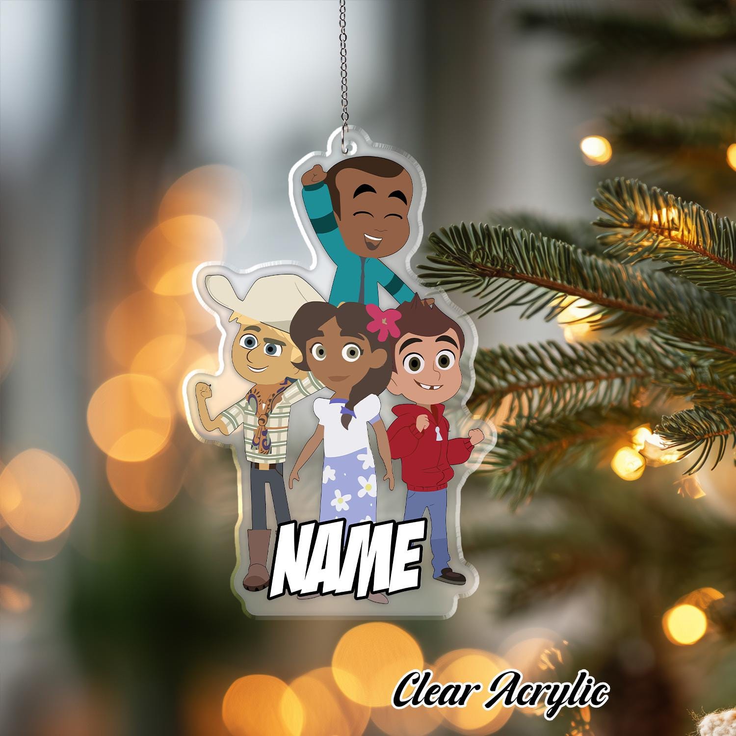 Discover Wild Kratts Acrylic Ornament with Custom Name - Adventure Holiday Keepsake