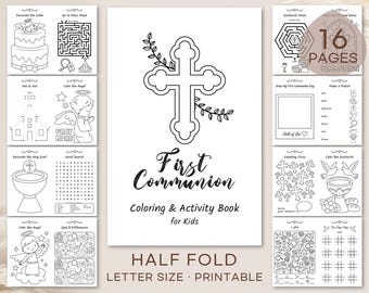 First Communion Activity Book: Religious Coloring Pages (Digital Download)