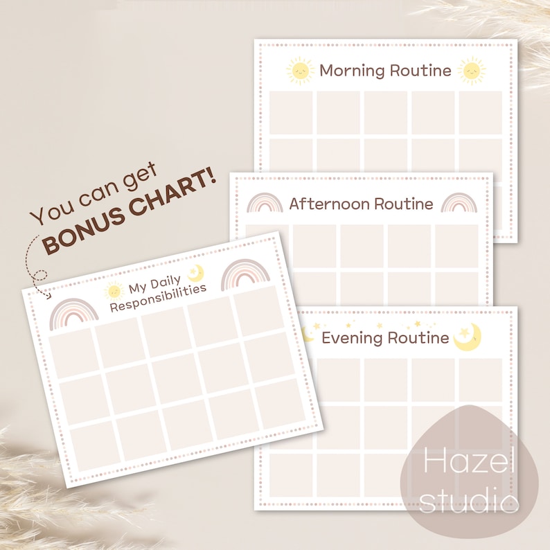Cartes et tableau des routines quotidiennes, liste de contrôle des routines pour tout-petits, cartes de rythme quotidien, programme visuel, carte de routine imprimable, téléchargement numérique image 7