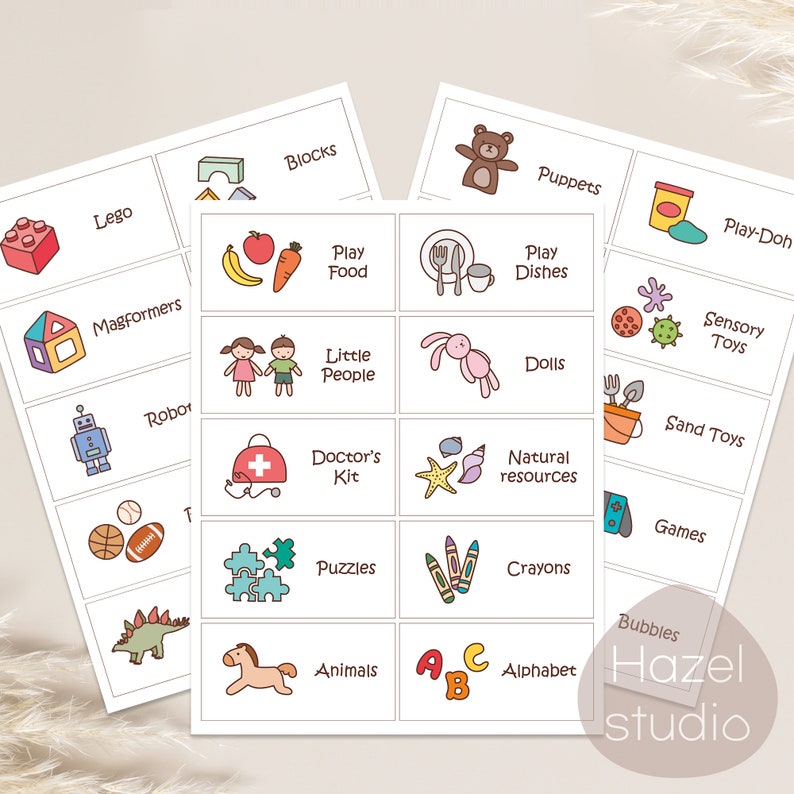 Kids Toy Room Storage Labels Organization 30 Labels Kids Etsy