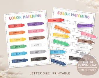 Color Matching Busy Book: Montessori Learning Activity (Digital Download)