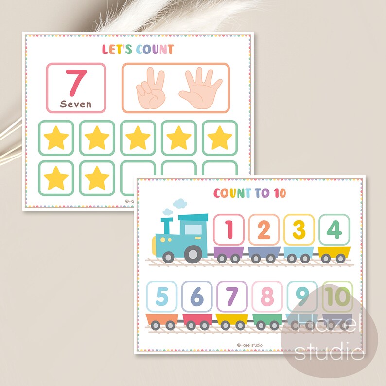 Montessori Number Counting Activity Toddler Math Activities Etsy