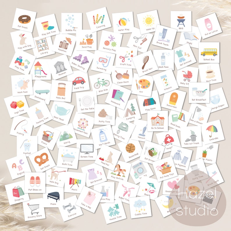 Cartes et tableau des routines quotidiennes, liste de contrôle des routines pour tout-petits, cartes de rythme quotidien, programme visuel, carte de routine imprimable, téléchargement numérique image 6