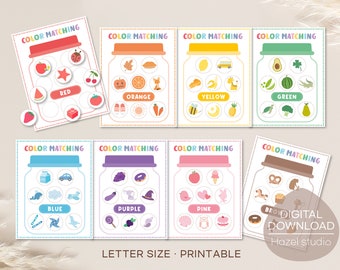 Color Sorting Busy Book: Montessori Learning Activity (Digital Download)
