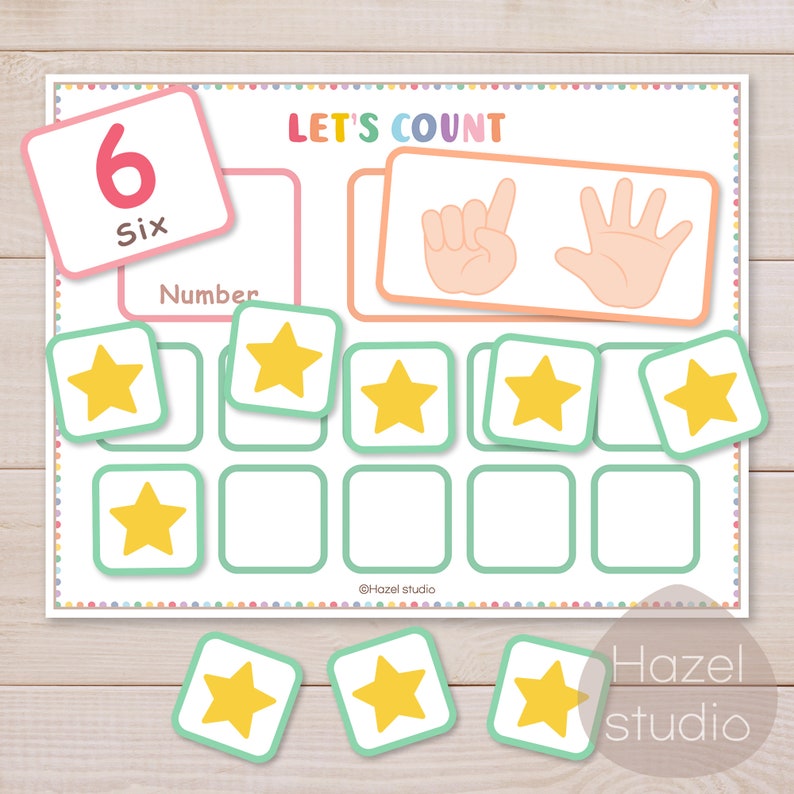 Montessori Number Counting Activity Toddler Math Activities Etsy