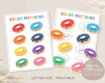 Color Matching Busy Book: Montessori Learning Activity (Digital Download)