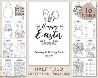 Easter Activity Book for Kids: Coloring Pages, Party Game (Digital Download)