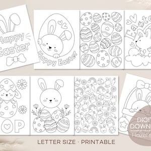 Ostern Ausmalbilder: Osterhasen Aktivitätenbuch (Digitaler Download)