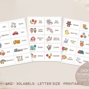 Toy Room Storage Labels: Kids Playroom Organization (Digital Download)