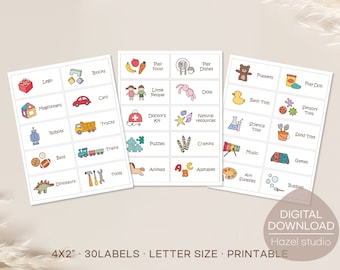 Toy Room Storage Labels: Kids Playroom Organization (Digital Download)