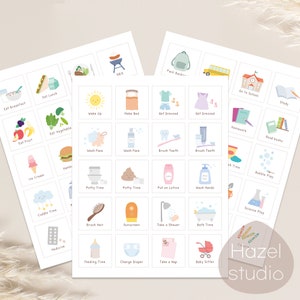 Cartes et tableau des routines quotidiennes, liste de contrôle des routines pour tout-petits, cartes de rythme quotidien, programme visuel, carte de routine imprimable, téléchargement numérique image 4
