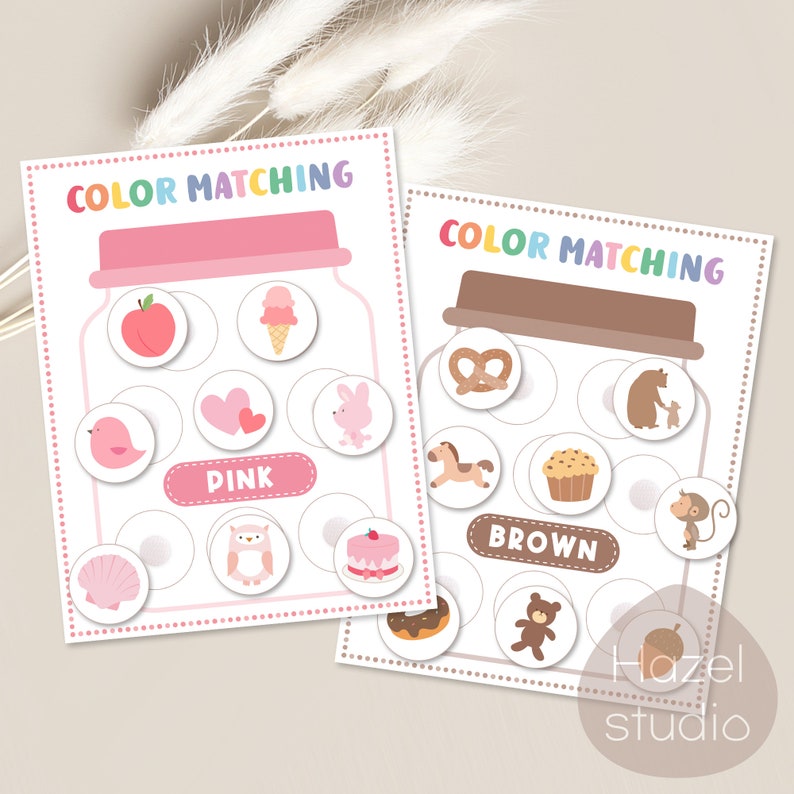 Color Sorting Color Matching Activity Color Busy Book Pages - Etsy
