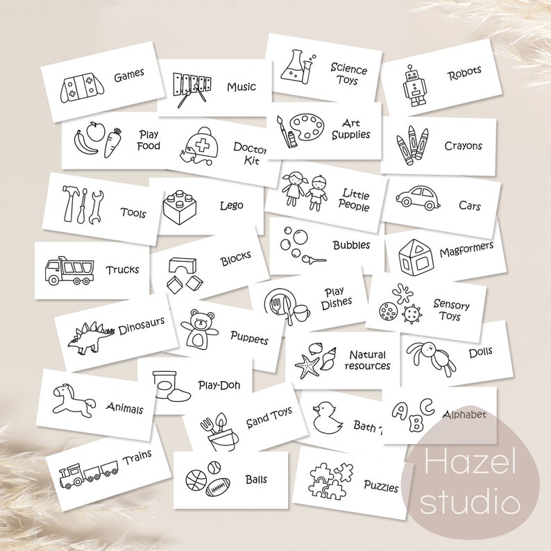 Kids Toy Room Storage Labels Organization 30 Labels Kids Etsy