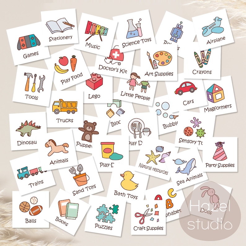 Kids Toy Room Storage Labels Organization 36 Labels Kids Etsy