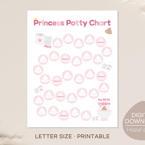 Prinses beloning grafiek, meisje gedrag grafiek, peuter routine blad, zindelijkheidstraining, verblijf in bed sticker grafiek, digitale download