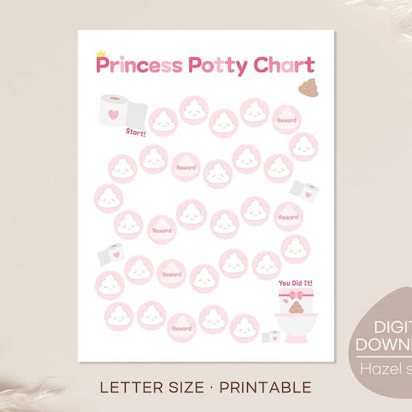 Princess Reward Chart, Girl Behavior Chart, Toddler Routine Sheet, Potty Training, Stay In Bed Sticker Chart, Digital Download