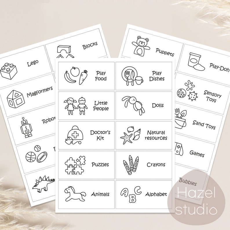 Kids Toy Room Storage Labels Organization 30 Labels Kids Etsy