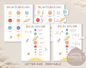 Solar System Matching Game: Planets Activity, Montessori Busy Book (Digital Download)