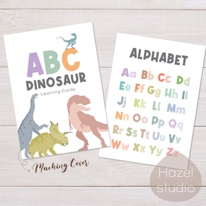 Alphabet Flash Cards, Dinosaur ABC Cards, Montessori Materials ...