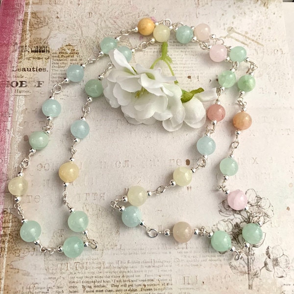 Multi-coloured Jadeite Necklace