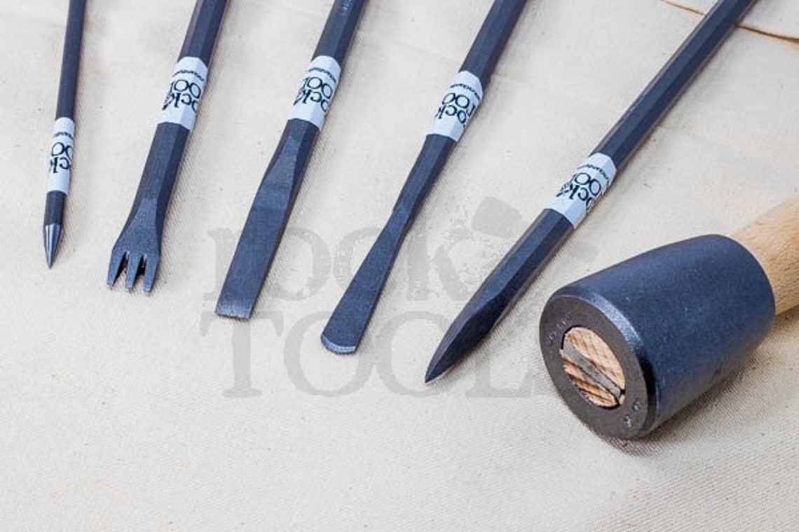 Six Steel Stone Carving Tool Set Hand Carving Chisels Etsy