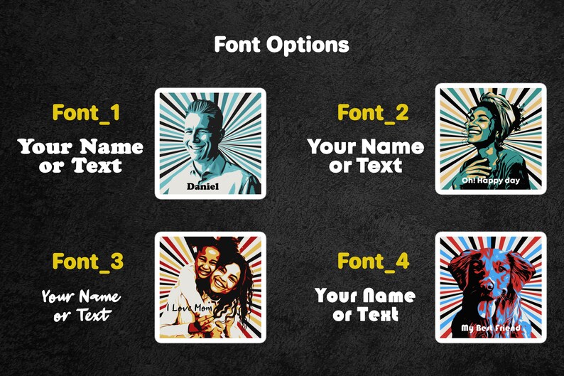 Custom Photo Sticker Personalized Portrait Stickers Custom Etsy