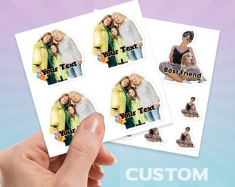 Custom Photo Sticker set, Custom Pet Sticker, Wedding Sticker, Family Photo Sticker, Custom Memorial Sticker, Personalized Photo sticker