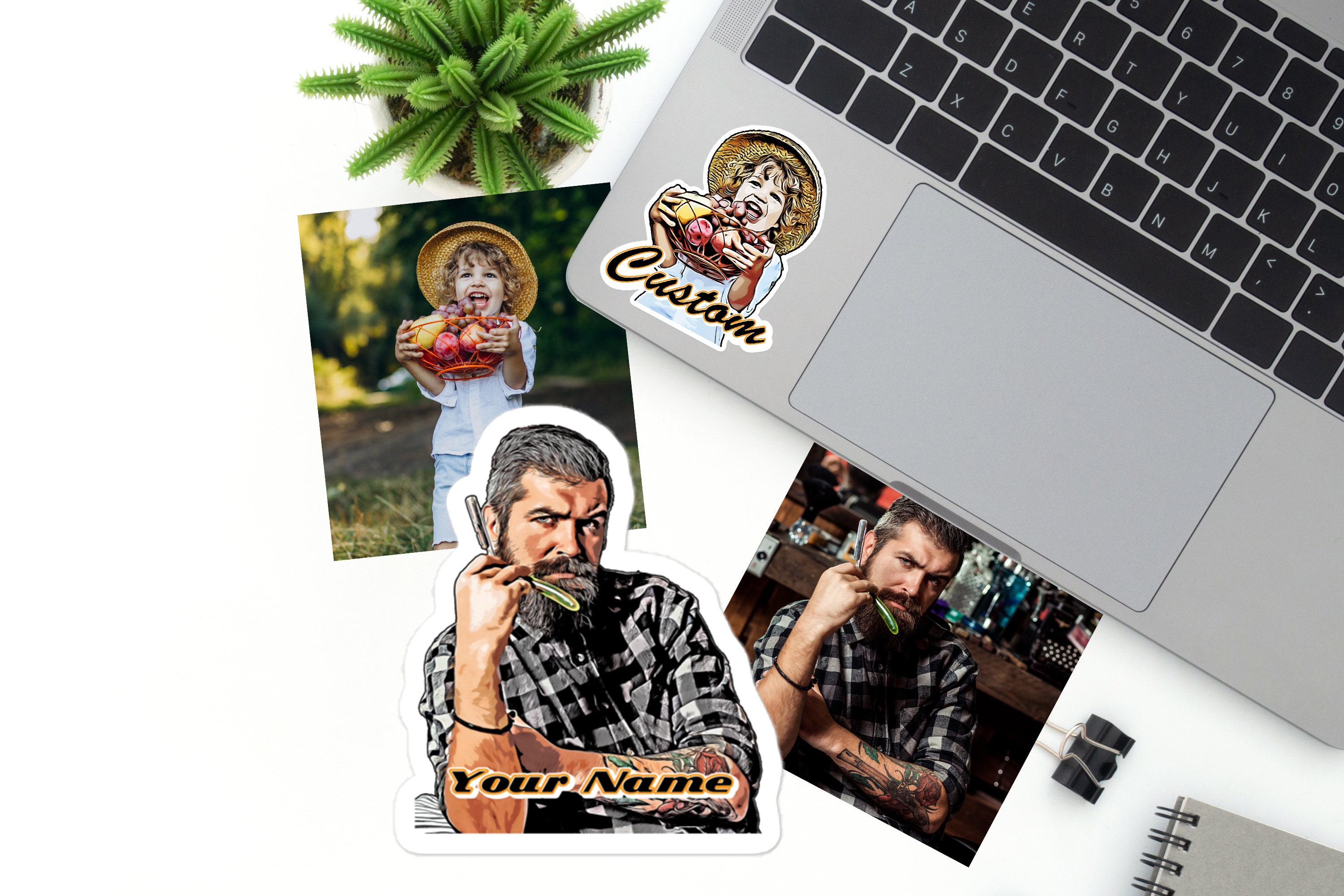 Custom Cartoon Sticker, Custom Portrait Sticker, Personalized Cartoon ...