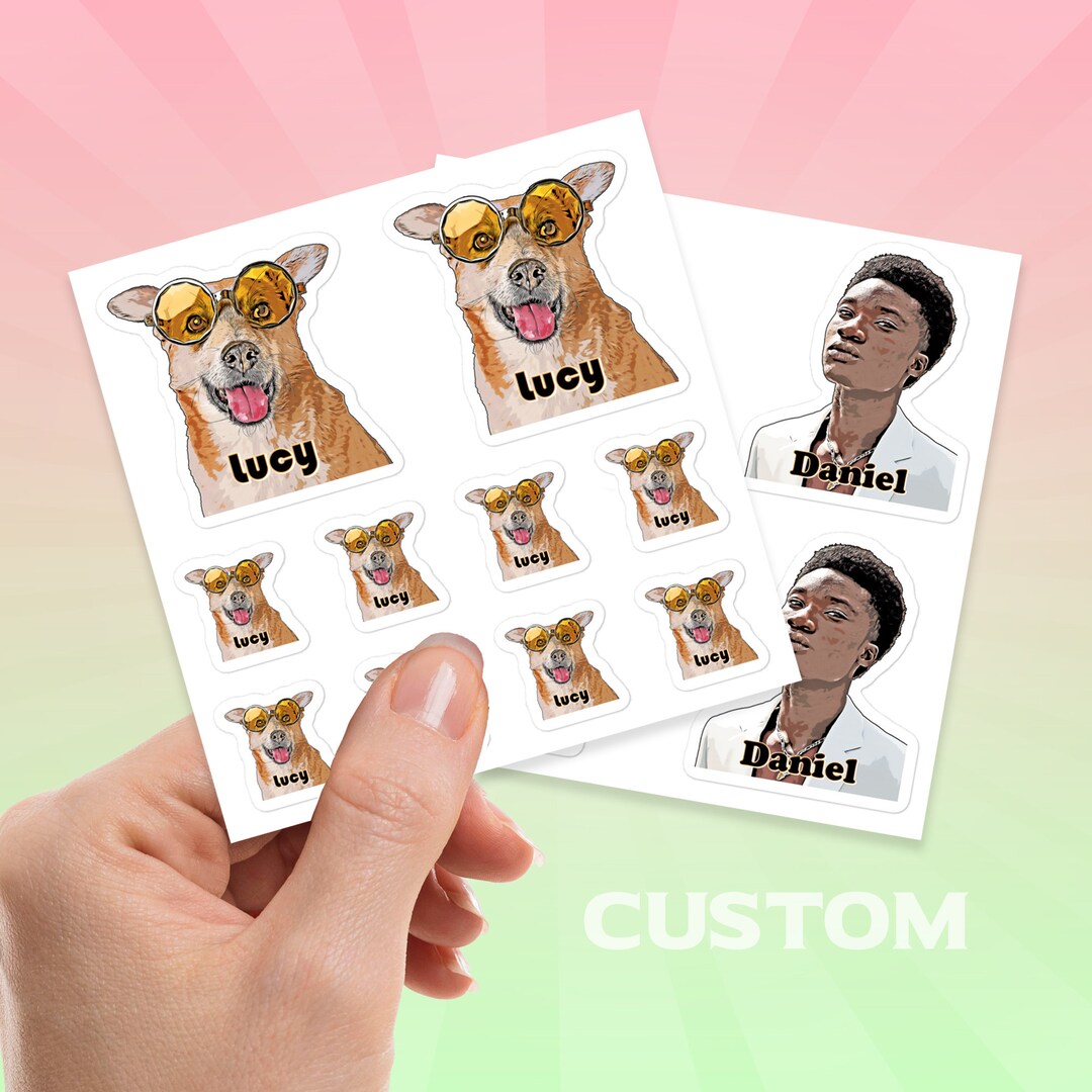 Custom Cartoon Sticker, Custom Portrait Sticker, Personalized Cartoon Sticker, Custom Photo
