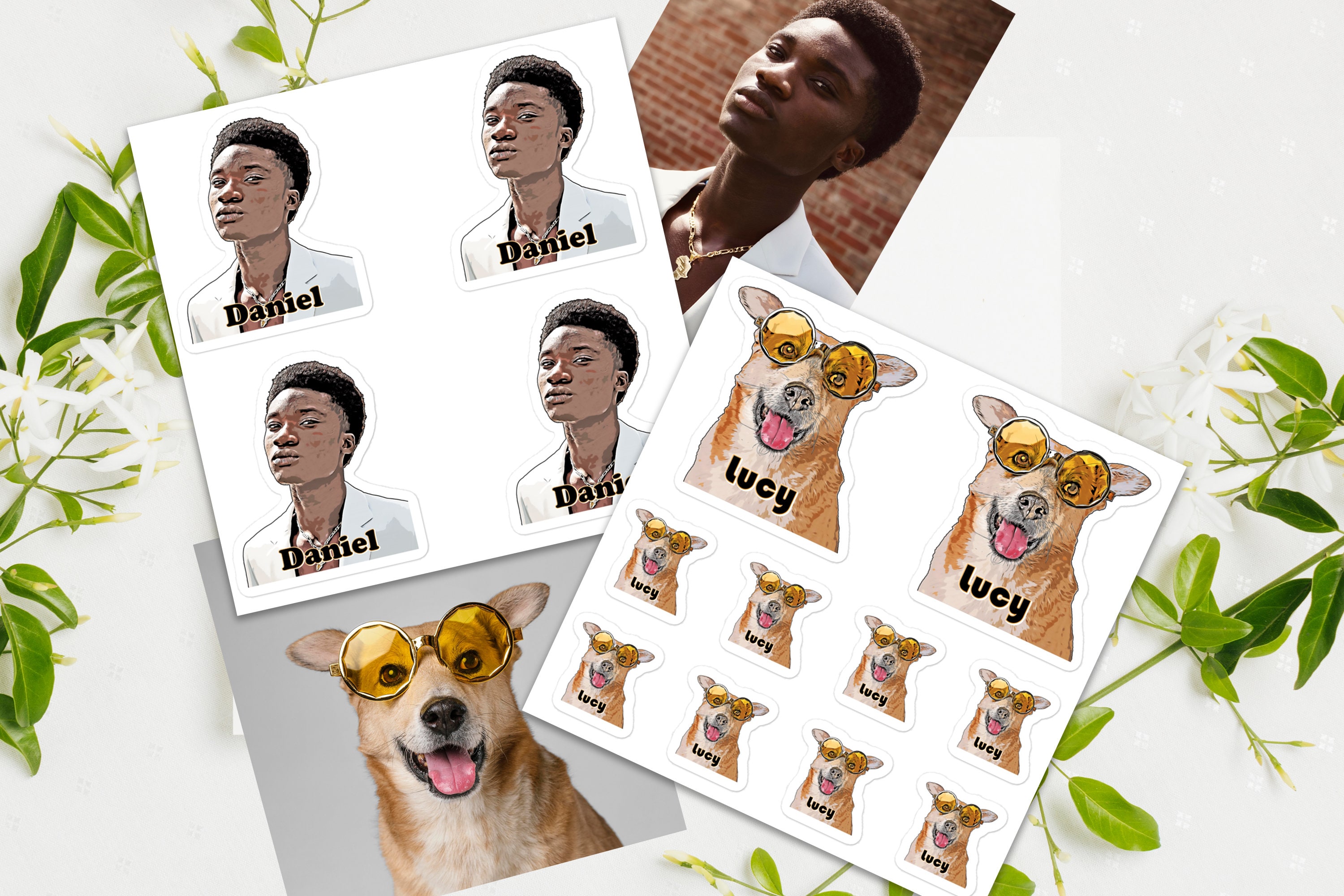 Custom Cartoon Sticker, Custom Portrait Sticker, Personalized Cartoon ...