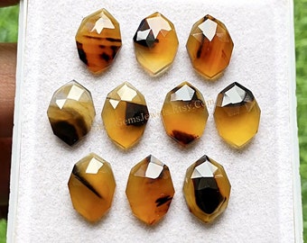 Montana Agate Rose Cut Fancy Marquise With Flat Back Gemstone 10 Pieces Lot | Size : 10X14 MM | AAA+ Montana Agate Used For Jewelry Making
