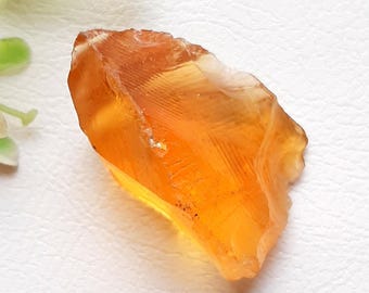 Natural Citrine Raw Crystal Loose Gemstone | Size : 28X20X11 | 41.80 Carat AAA+ Rare Raw Citrine Crystal Rough For Jewelry Making - 6654