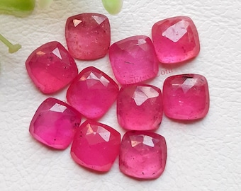 Thailand Ruby Rose Cut Gemstone Lot  | Size 7 MM | 10 Pieces Lot | Rose Cut  Ruby Gemstone Lot For Jewelry Making