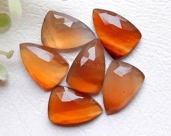 MONTANA AGATE Shield Rose Cut Gemstone - 6 Pieces Lot Montana Agate 12x9mm Shield Shape Rose Cut Gemstone For Jewelry Making, Pendant, Ring