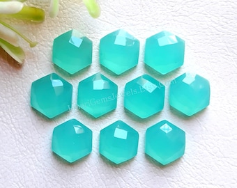 Paraiba Onyx Rose Lot de pierres précieuses en vrac | Taille : 10 MM | 10 pièces | Pierres précieuses taillées en rose à dos plat naturel Paraiba Onyx utilisées pour la fabrication de bijoux