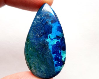 AZURITE Cabochon Loose Gemstone For Jewelry Making  | Size: 41X23X6 | AAA+ Natural Azurite For Handmade Jewelry - 16614