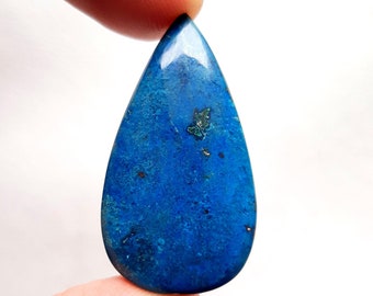 AZURITE Cabochon Loose Gemstone For Jewelry Making  | Size: 41X23X5 | AAA+ Natural Azurite For Handmade Jewelry - 16613