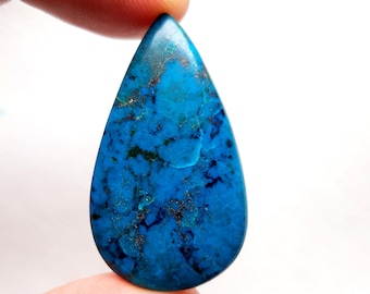 AZURITE Cabochon Loose Gemstone For Jewelry Making  | Size: 42X24X4 | AAA+ Natural Azurite For Handmade Jewelry - 16615