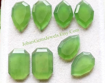 New Serpentine Fancy Shape Pair With Flat Back Gemstone 4 Pairs Lot | Size : 14-16 MM | AAA+ Serpentine Used For Jewelry Making
