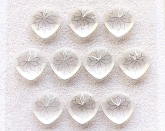 Clear Quartz Precision Hand Cut And Carved Heart Shape Gemstone 10 Pcs Lot | Size : 10 MM | AAA+ Natural Clear Quartz For Jewelry Making