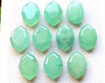 Green Amazonite Fancy Cut Marquise Shape With Flat Back Gemstone 10 Pieces Lot | Size : 10X14 MM |Natural  Amazonite Used For Jewelry Making