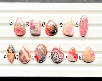 Amazing GUMMY Rhodochrosite Cabochon Loose Gemstone For Jewelry Making, AAA+ Natural Rhodochrosite Cabochon For Wire Wrap - 28262-28272