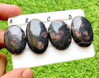 Midnight Ruby Fall Loose Cabochon For Wire Wrap, Natural Ruby in Dark Matrix, Unique Designer Loose Gemstone For Jewelry Making -37568-37571