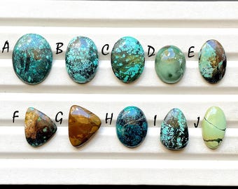 Selected Tibetan Turquoise Cabochon Loose Gemstone For Jewelry Making, Natural Tibetan Turquoise For Handmade Jewelry 28853-28862