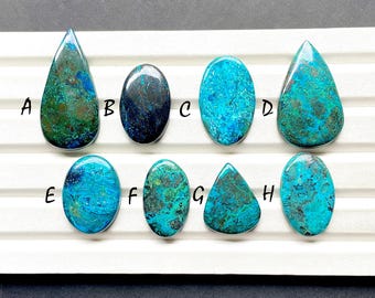 Selected Deep Blue Azurite Cabochon Loose Gemstone For Jewelry Making, AAA+ Natural Deep Blue Azurite Gemstone For Wire Wrap - 28656-28663