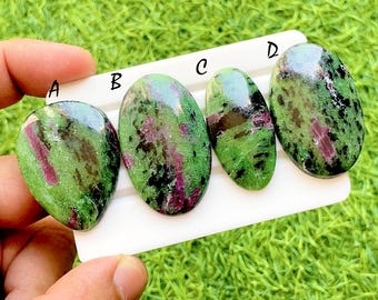 SELECTED Ruby Zoisite Cabochon Loose Gemstone For Jewelry Making, AAA+ Natural Ruby Zoisite  Cabochon Gemstone For Wire Wrap - 36406-36409